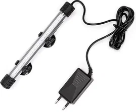 Lampa akwariowa dł 20cm/1w białe światło szklana rurka z przyssawkami