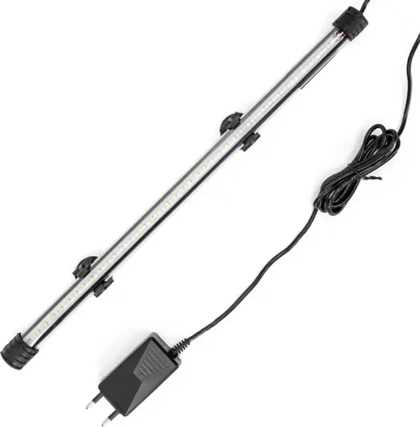 Lampa akwariowa dł 40cm/2w białe światło szklana rurka z przyssawkami