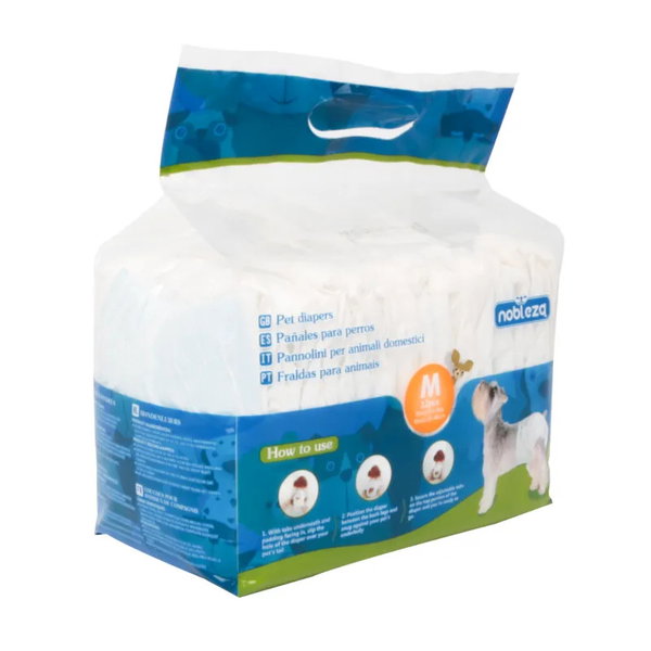 Pieluchy pampersy dla psa super chłonne rozmiar M 44x31cm 12 sztuk