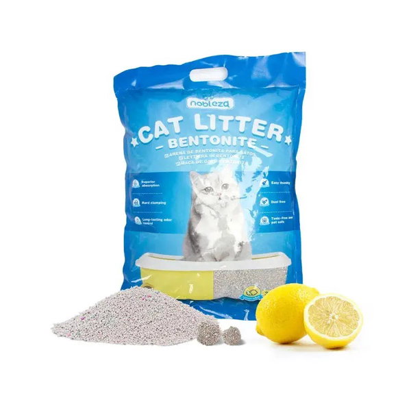 Bentonitowy żwirek 3.8l/3.2kg dla kota ziarno 1-4mm zapach cytrynowy