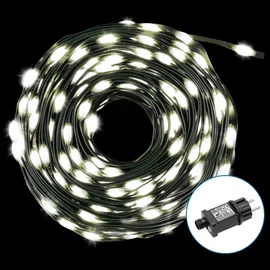 Sznur 30mb 300led zimnych lampek Ip44 taśma świetlna z zasilaczem