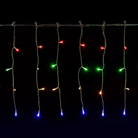 Kurtyna świetlna 15x0.4m 300 lampek led RGBY w 75 soplach 8 trybów