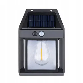 Lampa solarna kinkiet LED w stylu retro z czujnikiem ruchu i zmierzchu