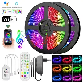 Taśma LED RGB smart muzyka wifi Alexa Google Assistant