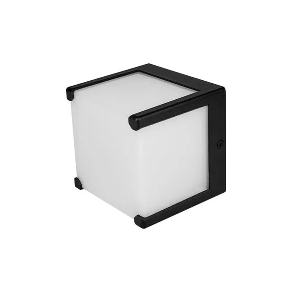 Oprawa architektoniczna Cube-1 GX53 czarna IP54 do elewacji i wejścia