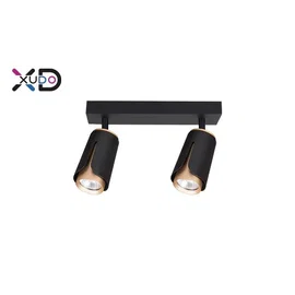 Kinkiet LED 2xGU10 35W czarny mat złoty IP20 do wnętrz