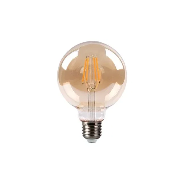 Żarówka LED E27 6W 2700K amber 3-stopniowe ściemnianie - bursztynowa kula e27 fi