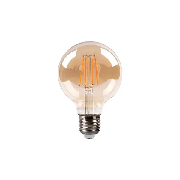 Żarówka LED E27 6W 2700K amber 3-stopniowe ściemnianie - bursztynowa kula led fi