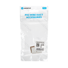 Zaślepki kwadratowe 15x10 mm białe PVC do korytka 4 sztuki praktyczne i trwałe