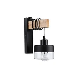 Kinkiet LED E27 50W czarny dąb IP20 do wnętrz