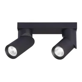 Kinkiet LED GU10 2x35W czarny ruchomy IP20 do wnętrz - czarne ruchome tuby led g