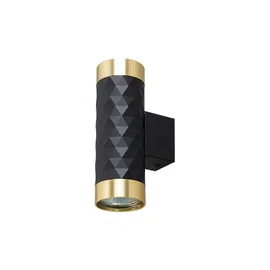 Kinkiet LED GU10 2x35W czarny złoty IP20 do wnętrz