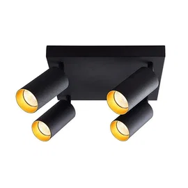 Kinkiet LED 4xGU10 35W czarny mat złoty IP20 do wnętrz