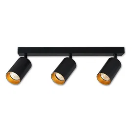 Kinkiet LED GU10 3x35W czarny mat złoty ruchomy do wnętrz