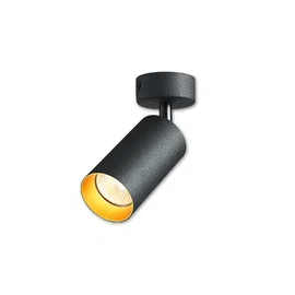 kinkiet LED GU10 35W czarny mat złoty IP20 ruchomy