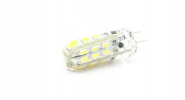 ŻARÓWKA LED GU-4 24 smd 12V 3WAT CIEPŁA DC W-WA - 24 żółte diody smd w przezrocz