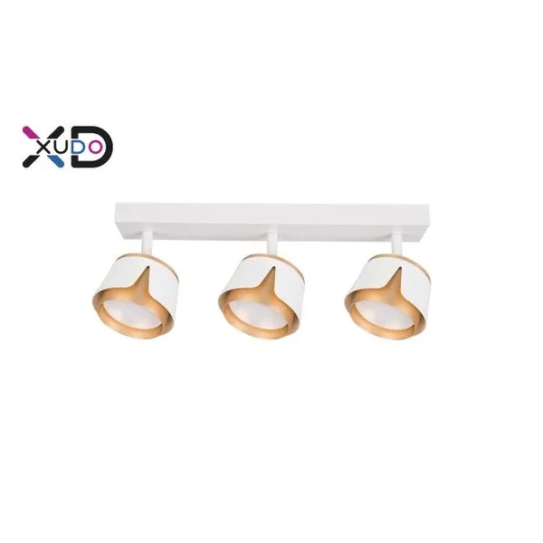 Kinkiet LED GX53 3x35W biały mat złoty IP20 do wnętrz