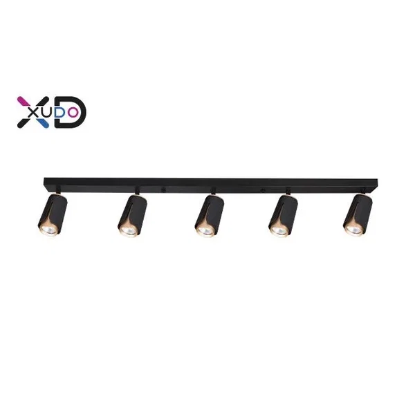 Kinkiet LED GU10 5x35W czarny mat złoty IP20 do wnętrz