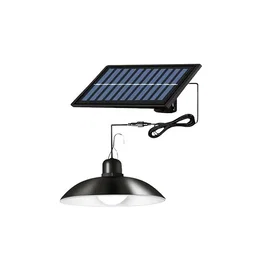Lampa LED solarna 1,8W 6500K IP44 czarna z pilotem do ogrodu i altany