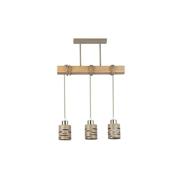 Oprawa wisząca E27 Elen x3 50cm beż+złota+WD
