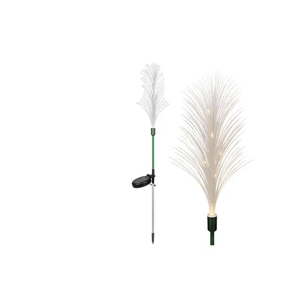 Lampa LED solarna 0,1W 3000K IP44 czarno-srebrna 80cm do ogrodu i trawnika