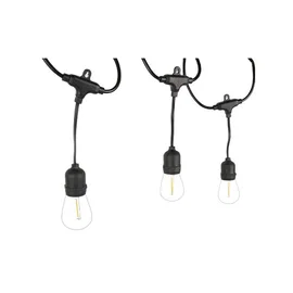 Girlanda LED 10m 10x E27 2700K IP44 czarna do ogrodu i altany