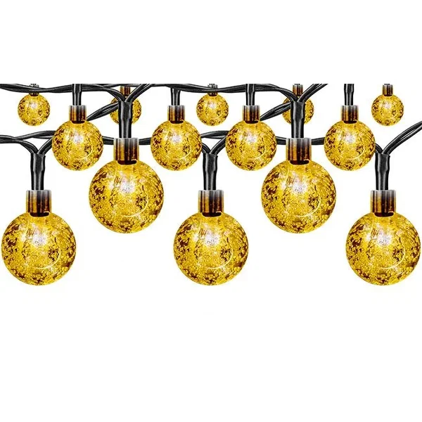 Girlanda LED solarna 20 LED 0,72W 2700K IP44 czarny kabel do ogrodu i altany