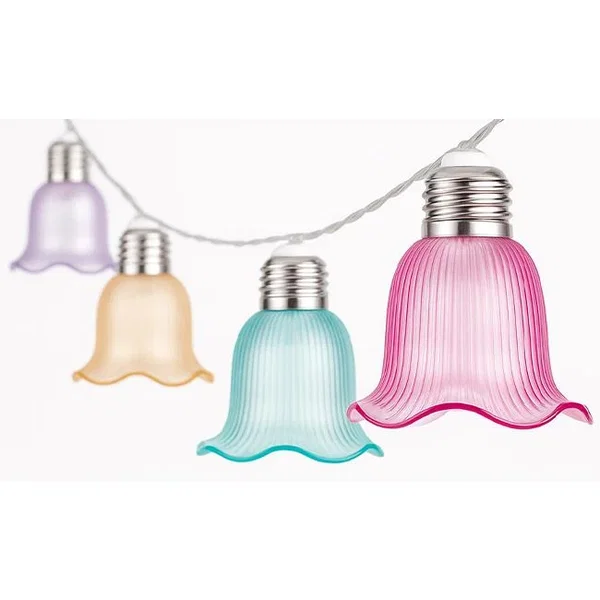 Girlanda solarna LED 10x0.6W 3000K IP44 czarny kabel 3.8m z czujnikiem zmierzchu