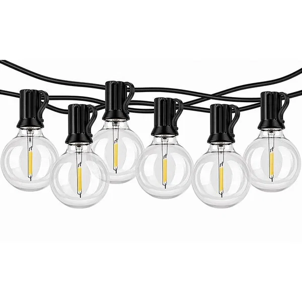 Girlanda LED solarna 10W 2700K IP44 czarna 10m pilot do ogrodu i altany