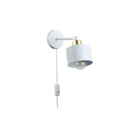 kinkiet LED E27 35W biały złoty IP20 naścienny ruchomy