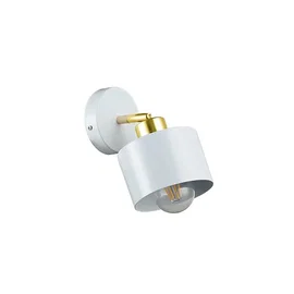 kinkiet LED E27 35W biały złoty ruchomy IP20 do salonu i sypialni
