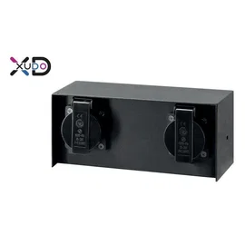 Gniazdo elewacyjne 2x230V IP44 czarne do elewacji i fasady