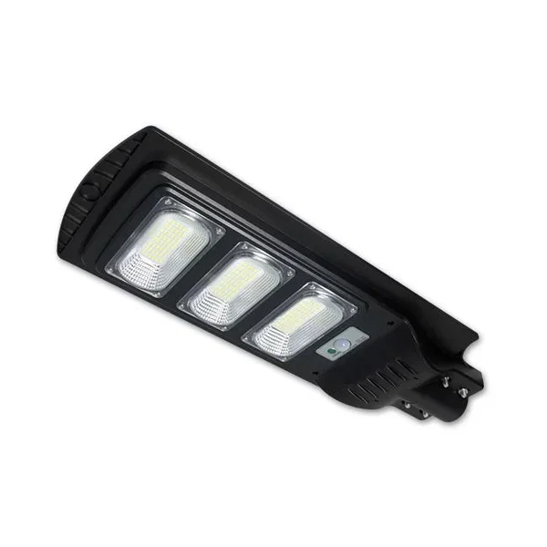 Lampa LED solarna 150W 6000K IP65 czarna z czujnikiem ruchu do podjazdu i ogrodu