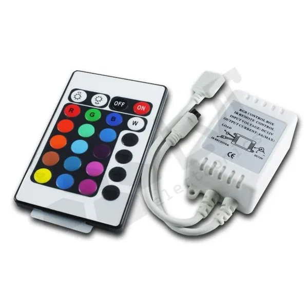Sterownik LED RGB 72W 12V IR pilot 24 przyciski