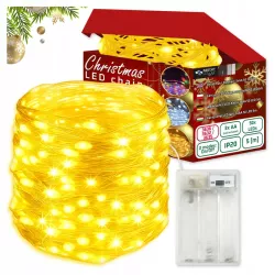 Łańcuch LED świąteczny 3xAA 50 LED 5m 2700K Vipelectro