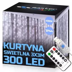 Kurtyna LED USB 5V 300 LED 3x3m pilot 6500K Vipelectro