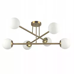 Żyrandol LED E27 Bali-12 74cm x6 złoty