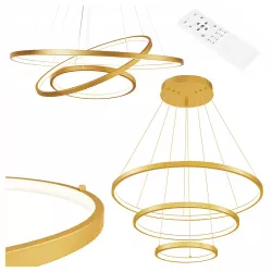 Żyrandol LED Coma 20/40/60cm 77W złoty