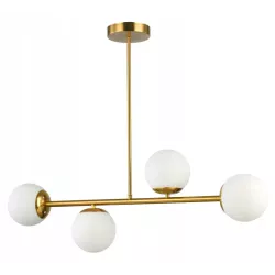 Żyrandol LED E27 Bali-12 75cm x4 złoty