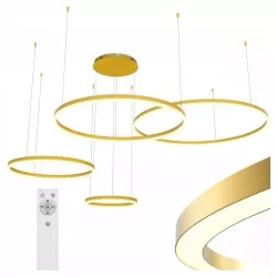 Żyrandol LED Mundo 40/60/80/100cm 119W złoty 3CCT