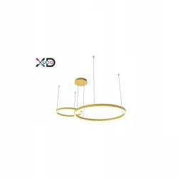 Żyrandol LED Mundo 40/60cm 36W złoty 3CCT pilot Vipelectro