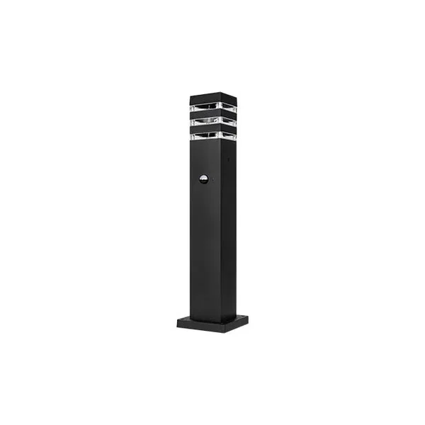 Lampa ogrodowa LED 60W E27 PIR IP54 czarna 61cm do ogrodu i altany