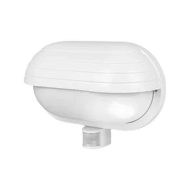 Oprawa architektoniczna E27 60W IP44 biała z czujnikiem PIR do wejścia i na scho