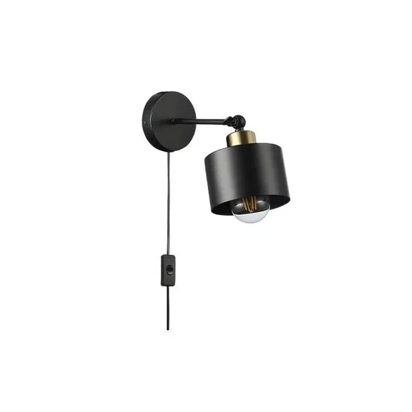 Kinkiet LED E27 35W czarny miedziany ruchomy IP20 do wnętrz