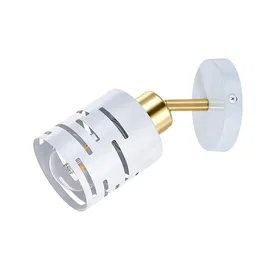 Kinkiet LED E27 35W biały złoty ruchomy IP20 do wnętrz