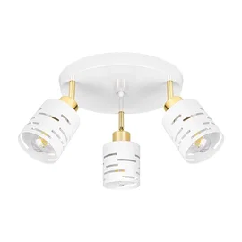 kinkiet LED E27 3x35W biały złoty IP20 do wnętrz