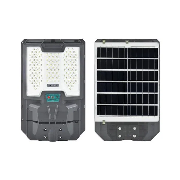 Lampa solarna LED 400W 6000K IP65 szara z czujnikiem ruchu do podjazdu i parking