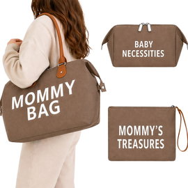 Torba dla mamy mommy bag duża zestaw 3w1 organizer kosmetyczka + przegrody