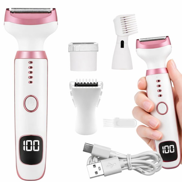 Depilator 5w1 do ciała nóg twarzy trymer do bikini brwi nosa golarka usb