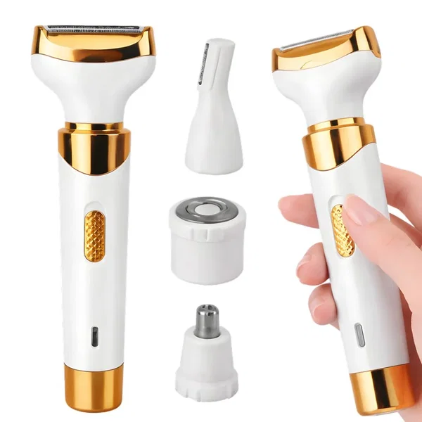 Depilator 4w1 do ciała nóg twarzy trymer do bikini brwi nosa golarka USB Verk Gr